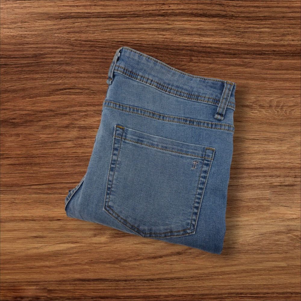 Blue Slim Fit Jeans with Subtle Fading